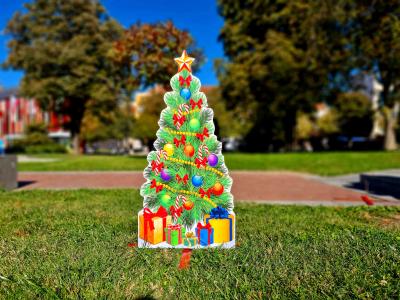 Коледна украса. Коледна елха 2022 - 95см, двустранен - 100лв.Метални стойки 15лв/бр. Възможност за по-големи размери цена: 115.00