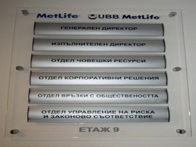 Алуминиеви табели за офиси